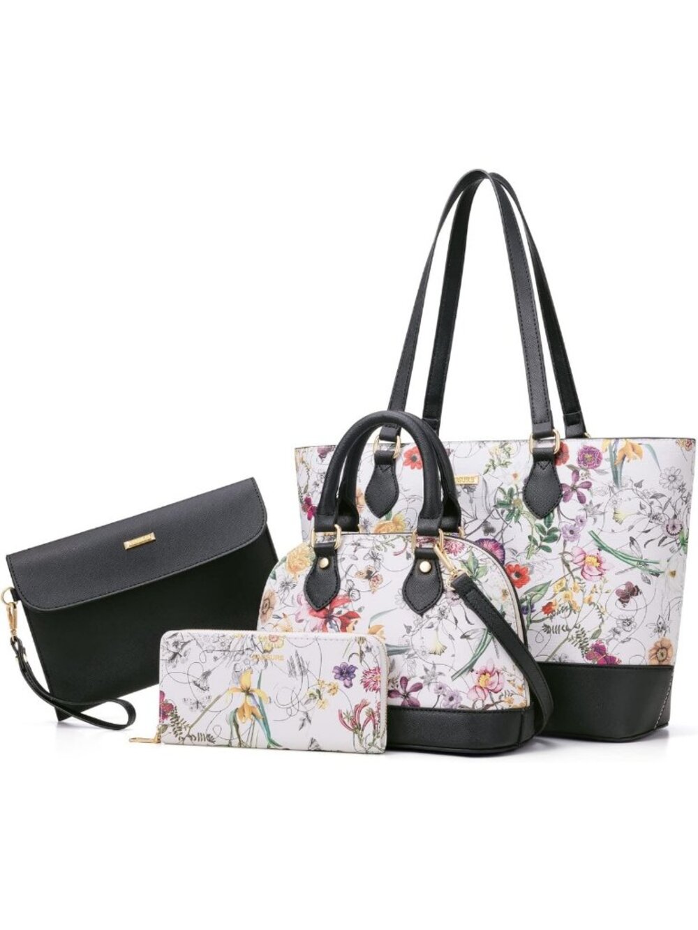 Stylish 4PCS Women’s Handbag Set - Casual Tote, Shoulder & Crossbody Bags, Gift